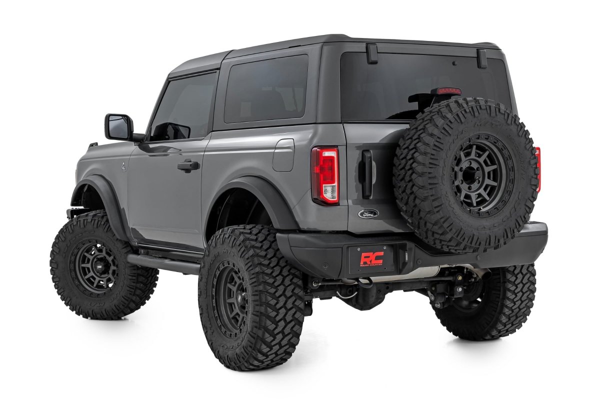 Ford Bronco Nerf Steps - Rough Country - 3-Inch Tube, 2-Door - '21-'26